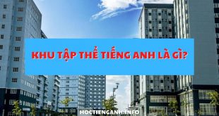 Khu tập thể Tiếng Anh là gì