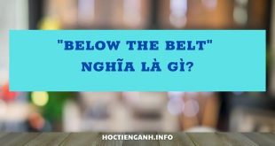 Below the belt nghia la gi