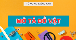 Tiếng Anh chủ đề mô tả đồ vật